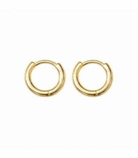 Créole Laiton 10 X 1.5mm Plaqué Or 14K