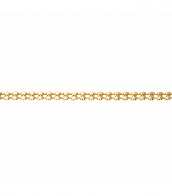 Bracelet Laiton Étoiles 17+2cm Plaqué Or 14K