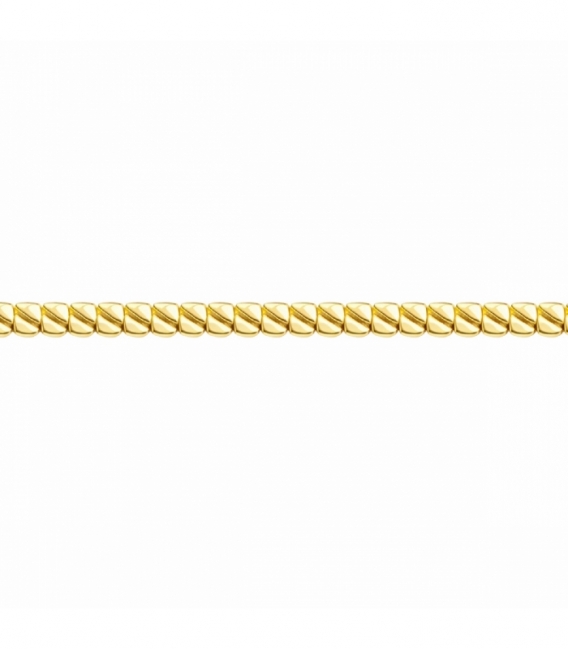 Bracelet Laiton Design 17+2cm Plaqué Or 14K