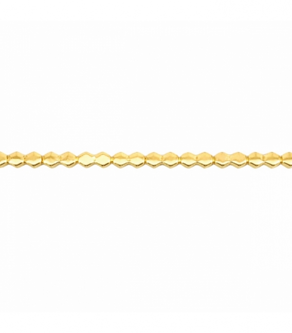 Pulsera Laton Diseño 17+2cm Bañado en Oro 14K