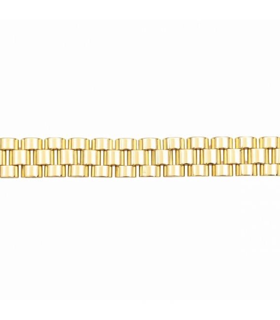 Bracelet Laiton Design 21cm Plaqué Or 14K