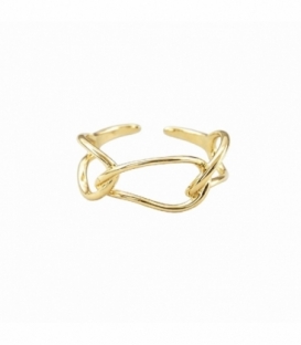 Bague Laiton Maillons plaquée Or 14K