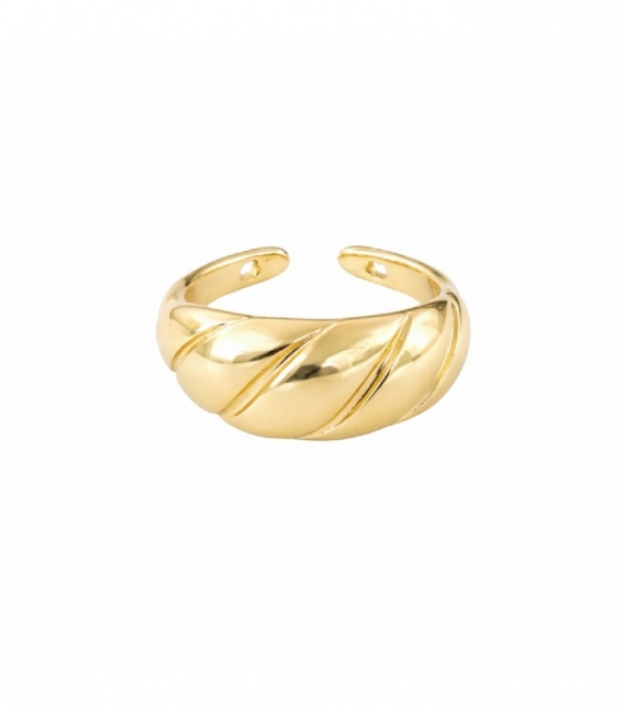 Anillo Laton Diseño Bañado en Oro 14K