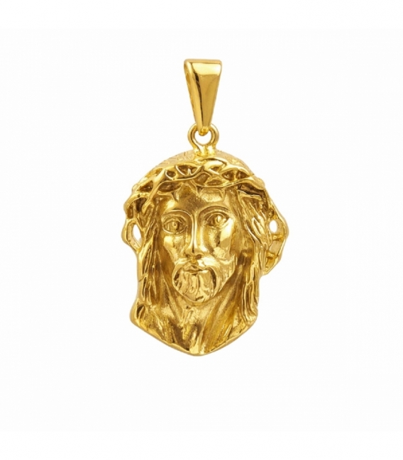 Colgante Acero 304 Cristo Dorado 30mm