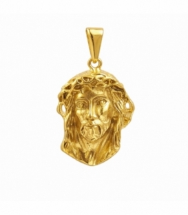 Colgante Acero 304 Cristo Dorado 30mm