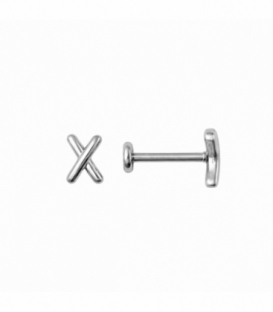 Piercing labret Acier 316L à vis X Prix par Paire