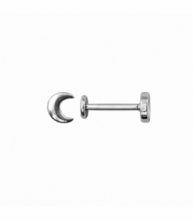 Piercing Labret Acero 316L Rosca Luna Precio del Par