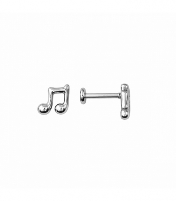 Piercing labret Acier 316L à vis Note Musicale Prix par Paire