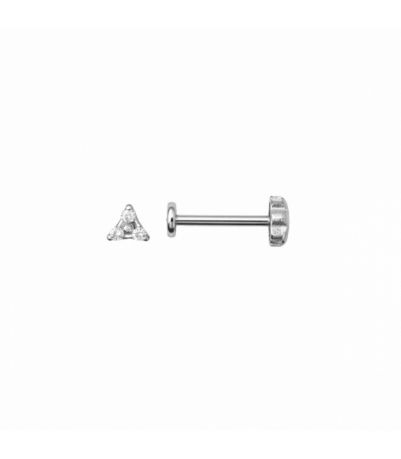 Piercing Labret Acero 316L Rosca Circonitas Precio del Par