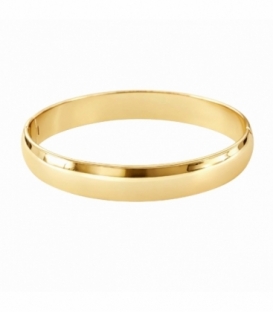 Bracelet Laiton Rigide Fermoir à Charnière Plaqué Or 14K