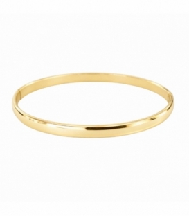 Pulsera Laton Rigida Cierre Bisagra Bañado en Oro 14K