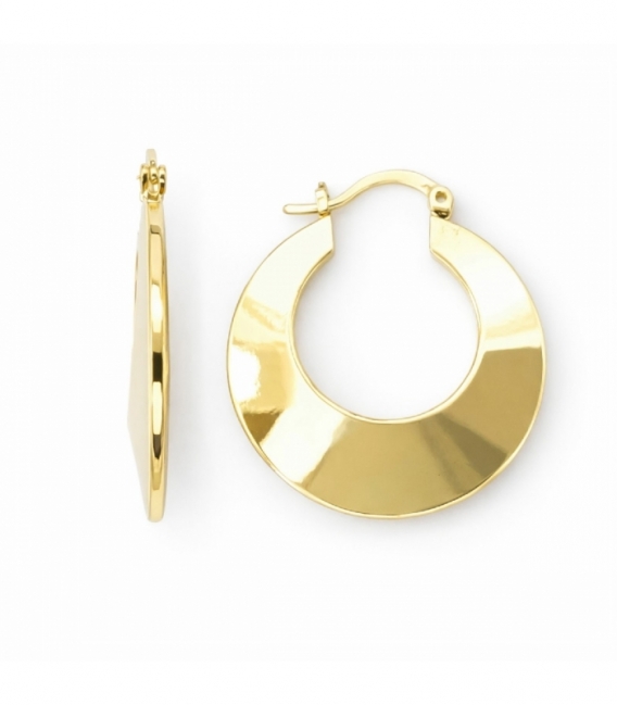 Pendiente Laton Diseño Pirata 28mm Bañado en Oro 14K