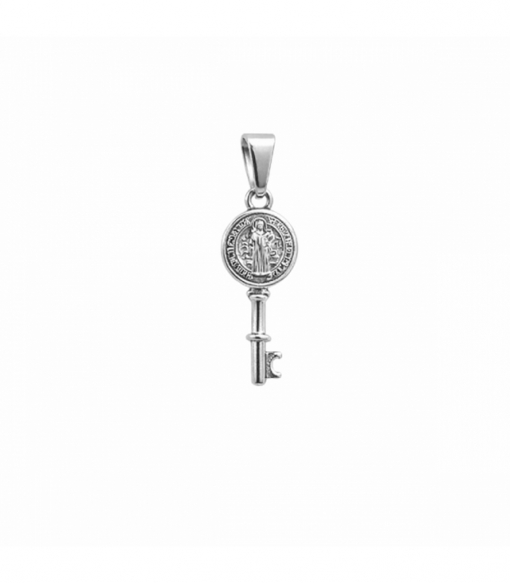 Pendentif Acier 304 Clé de Saint Benoît 19mm