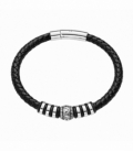 Bracelet en Cuir et Acier 316L Ø63mm