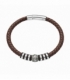 Bracelet en Cuir et Acier 316L Ø63mm