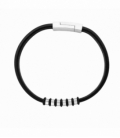 Pulsera Cuero Acero 316L Ø65mm