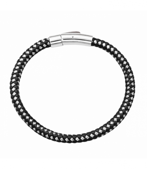 Pulsera Cuero Acero 316L Ø65mm