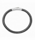 Pulsera Cuero Acero 316L Ø65mm