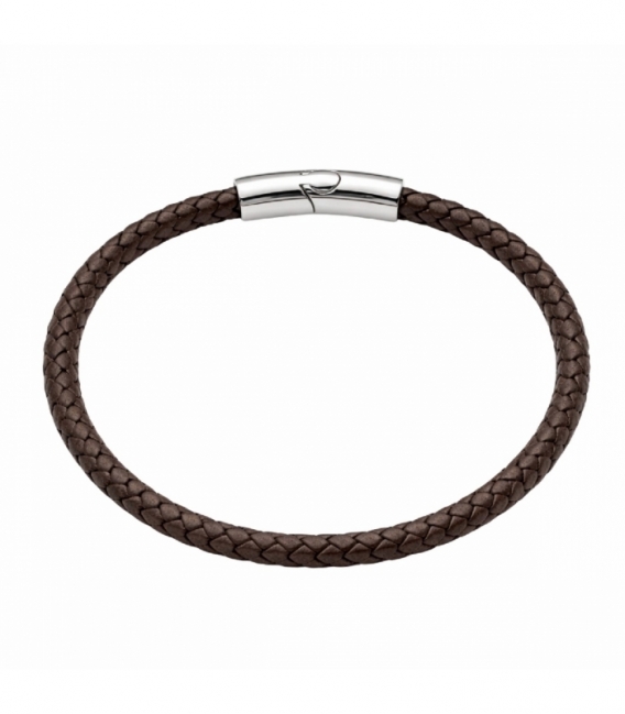 Pulsera Cuero Acero 316L Ø65mm