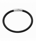 Pulsera Cuero Acero 316L Ø65mm