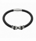 Pulsera Cuero Calaveras Acero 316L Ø65mm