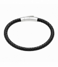 Pulsera Cuero Acero 316L Ø65mm