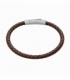 Pulsera Cuero Marron Acero 316L Ø65mm