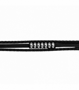 Pulsera Cuero Acero 316L 21cm