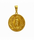 Pendentif Acier 304 Vierge Miraculeuse Doré 26mm