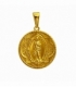 Colgante Acero 304 Virgen Milagrosa Dorado 26mm