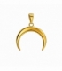 Colgante Acero 304 Luna Invertida Dorado 24mm