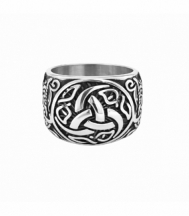 Anillo Acero 304 Triple Cuerno de Odin