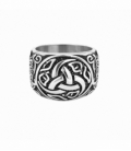Anillo Acero 304 Triple Cuerno de Odin