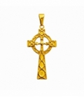 Colgante Acero 304 Cruz Celta Dorado 43mm