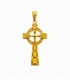 Colgante Acero 304 Cruz Celta Dorado 43mm