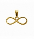 Colgante Acero 304 Infinito Dorado 7mm