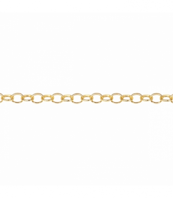 Pulsera Laton Rolo 17+3cm Bañado en Oro 14K