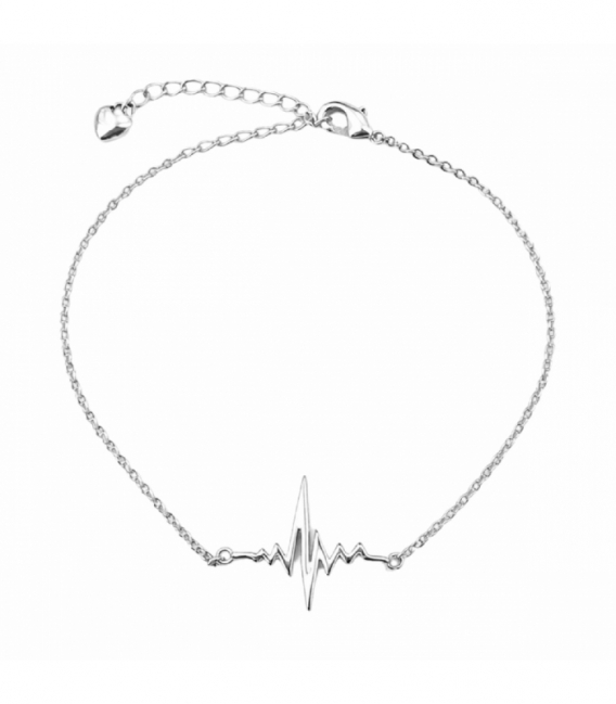 Pulsera Latón Electro 18+5cm Bañado en Rodio