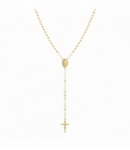 Gargantilla Latón Rosario 60cm Bañado en Oro 14K