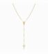 Gargantilla Latón Rosario 60cm Bañado en Oro 14K