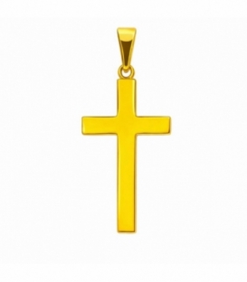 Colgante Acero 304 Cruz Dorado 40mm