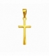 Colgante Acero 304 Cruz Dorado 17mm
