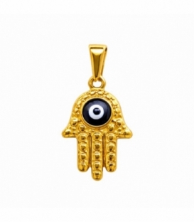 Colgante Acero 304 Mano de Fatima Dorado 22mm