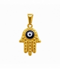 Colgante Acero 304 Mano de Fatima Dorado 22mm