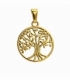 Colgante Acero 304 Arbol Vida Dorado Ø21mm