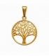 Colgante Acero 304 Arbol Vida Dorado Ø26mm