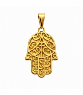 Colgante Acero 304 Mano de Fatima Dorado 32mm