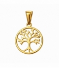 Colgante Acero 304 Arbol Vida Dorado Ø15mm