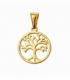 Colgante Acero 304 Arbol Vida Dorado Ø15mm
