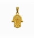 Colgante Acero 304 Mano de Fatima Dorado 18mm